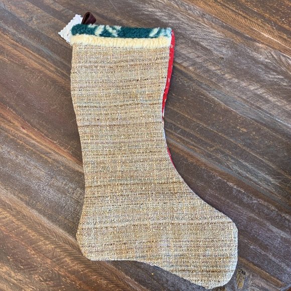 Christmas Stocking Quilted Patchwork Fabric Dog Puppy NEW 18” Handmade - Picture 2 of 5